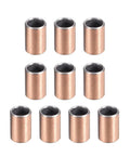 Set of 10 pieces of 8mm Bore Sleeve Bearing 10mm Outside Diameter 15mm Length Oilless Bronze Sintered And Composite Coated Carbon Steel Base
