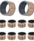 10 Piece Oilless Sleeve Bearings Set With 8mm Bore 10mm OD And 6mm Length Wrapped Bushings Bronze Sintered Coated On Carbon Steel Base