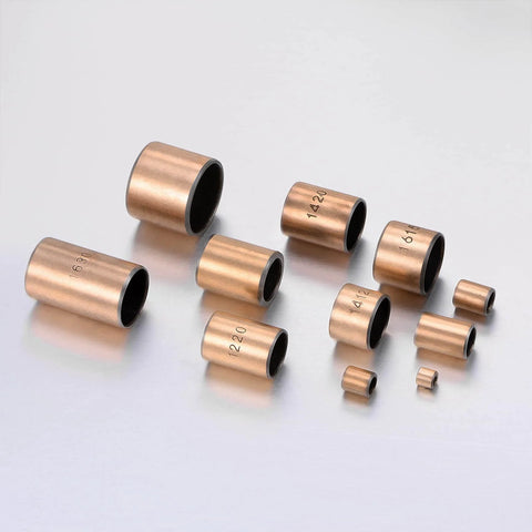 Heavy Duty Sleeve Bearings Set Built Tough 12mm Bore 14mm OD 20mm Length Oilless Plain Bearings With Bronze Sintered Coating And Carbon Steel Base