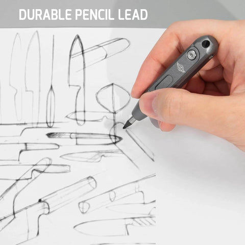 Hand using OKNIFE Otacle D1 Titanium Small EDC Multi Bit Pocket Screwdriver to draw on paper