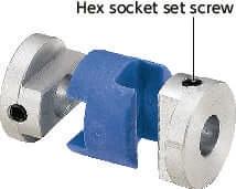 NBK Japan MOL-32C-10-12 Oldham Type Flexible Coupling MOL-C showing hex socket set screw and flexible design.
