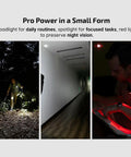 Three images showing OLIGHT Oclip Pro EDC Clip On Light in use for signaling and night visibility in dark outdoor and indoor settings.