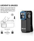 OLIGHT Oclip Pro EDC Clip On Light Rechargeable 500 Lumens With Three Lighting Modes USB C Charging Magnetic Clip Black side view