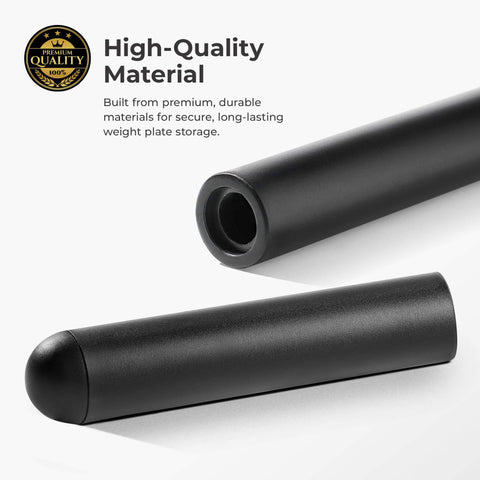 Black 2-Inch Olympic Weight Plate Sleeve Adapter For Power Racks And Home Gyms Converts 1-Inch Standard Posts To 2-Inch