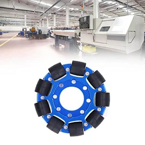 Omni Wheel 4in Aluminium Alloy Hub Omnidirectional Wheel with Silicone Material in factory setting