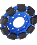 Omni Wheel 4in Aluminium Alloy Hub Omnidirectional Wheel, DIY Part for Robot, Durably Silicone Material, Double Layer Paint