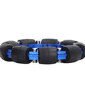 Omni Wheel 4in Aluminium Alloy Hub Omnidirectional Wheel for robot, shown sideways, with durable silicone material and double layer paint