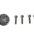 Metal hub and screws for 2pcs 4 Inch Omnidirectional Wheels for Industrial Robots, with 8mm bore adapter components.