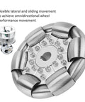 VGEBY RC omnidirectional Wheels, 100mm Stainless Steel Rollers Omni Wheels for Ball Balance Ballbot 14183 Car Model