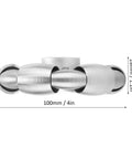 Side view of VGEBY RC omnidirectional Wheels, 100mm Stainless Steel Rollers Omni Wheels Chassis Wheel, for Ball Balance Ballbot 14183 Car Model