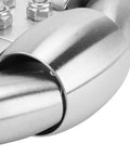 Close-up of VGEBY RC omnidirectional Wheels, 100mm stainless steel rollers, omni wheel design for Ball Balance Ballbot 14183 car model accessory.