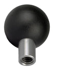 B Size One Inch Ball Adapter With One Quarter Twenty Female Threaded Hole For 1 Inch Ball Socket Arm Systems Stainless Steel And TPU