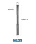 Pro Grade One Quarter Inch HSS Chucking Reamer For Lathe With Six Flutes, Straight Shank, H7 Tolerance, Two Pack.