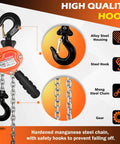 One Quarter Ton Mini Lever Block Chain Hoist With Ten Foot Chain G80 Alloy Steel 360 Degree Hook Manual Ratchet Hoist close-up