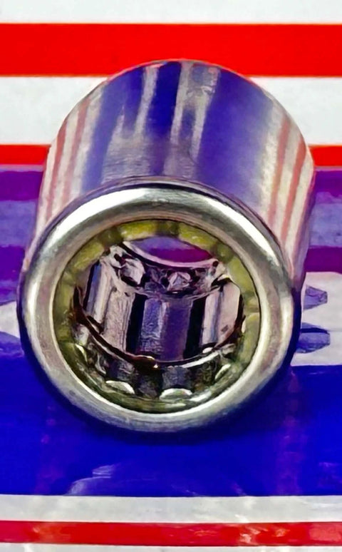 RCB061014 One-Way Needle Bearing/Clutch 3/8" x 5/8" x 7/8" inch, close-up of shell type design on colored background