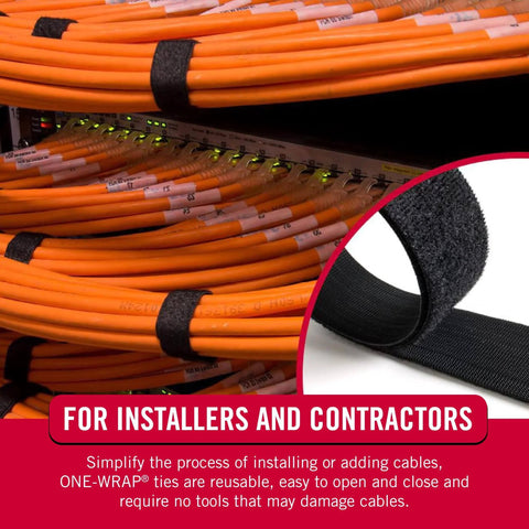 One-Wrap Double-Sided Self Gripping Hook And Loop Tape Roll For Cable Management And Quick Bundling, Reusable, Cut-To-Length Tape