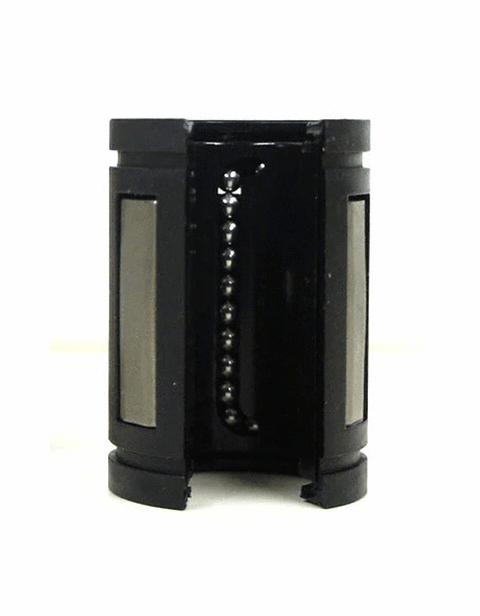 Front view of NB TW8OP 1/2" Open Self Aligning Ball Bushings Linear Motion, designed for stable alignment, 1-pack for mechanical systems.
