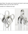 Double Pulley Block Small Snatch Cable for 0.23Inch/6mm Wire Rope, Pulley Wheel Bearing Inside, 2Pack