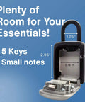 Open Key Lock Box For Outdoor Use With Four Digit Combination Realtor Lockbox For Keys On Gates And Doors showing interior space.