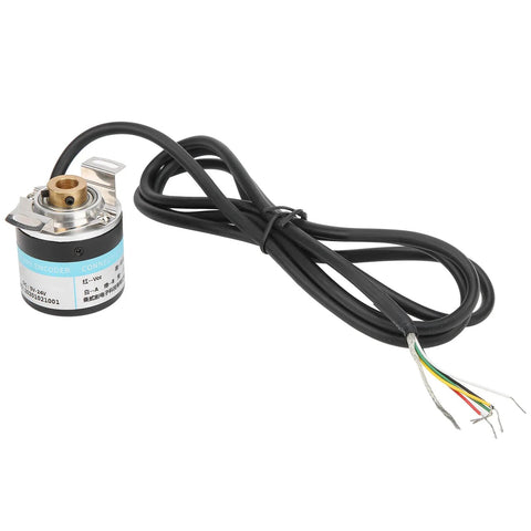 High Efficiency Optical Incremental Encoder 5 To 24V DC, 30mA, 3-Phase With Half Hollow 6mm Shaft, 6000 RPM, Compact Mount, Easy Install
