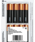 Optimum AA Batteries With Power Boost For Long Lasting Power 8 Count Pack in blister packaging, Duracell brand visible.