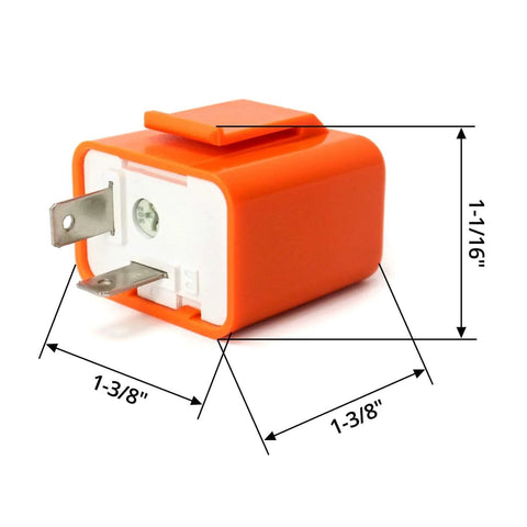 Two Pack 2 Pin Electronic Turn Signal Flasher Relay For Motorcycles Hyper Flash Upgrade With Adjustable LED Indicator Waterproof