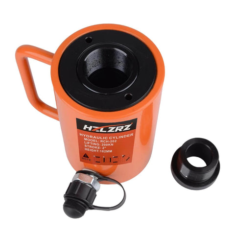 ✝️ 20T Hydraulic Cylinder Jack Hollow Single Acting Hydraulic Ram Cylinder, Hydraulic Lifting Cylinders 2" Porta Power Kit (RCH-202)