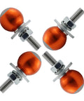 8 Ball License Plate Screws and Fasteners Kit for Cars Trucks and Motorcycles Universal Fit Durable Stainless Steel and Aluminum Alloy Bolts Bright Orange