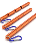 3 Pcs Electrode Rod Storage Tube,Ybenlld Welding Rod Holder,Portable Aluminum Welding Rod Container,Orange with Carabiners