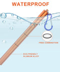 Waterproof 3 Pcs Electrode Rod Storage Tube,Ybenlld Welding Rod Holder, Portable Aluminum Welding Rod Container, Orange shown underwater