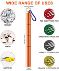3 Pcs Electrode Rod Storage Tube,Ybenlld Welding Rod Holder,Portable Aluminum Welding Rod Container,Orange with accessories displayed