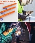3 Pcs Electrode Rod Storage Tube, Ybenlld Welding Rod Holder, Orange aluminum tubes with welding scenes.