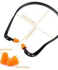 Orange Banded Silicone Ear Plugs for Shooting Range and Noise Reduction with Lightweight Plastic Banding and size dimensions