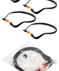Orange Banded Silicone Ear Plugs for Shooting Range and Noise Reduction with Lightweight Plastic Banding 4 Pack