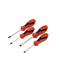 Four red and black screwdrivers from 180 Piece Professional Tool Set in Tool Storage Case - CTK180