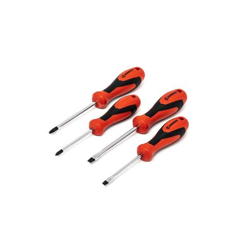 Four red and black screwdrivers from 180 Piece Professional Tool Set in Tool Storage Case - CTK180
