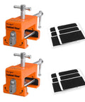 2 Pack Pony 8510 Cabinet Claw Face Frame Clamps for Cabinet Installation 440 LB Load Orange with pads