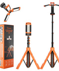 Beefed Up 12000mAh Portable Camping Light With Stand, 3200 Lumen Rechargeable Work Light, 73.2 Inch Tall LD10 Orange