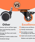 Comparison of 3 Inch Orange Caster Wheels Set Of 4 Heavy Duty Locking Industrial Swivel Top Plate Casters With Brake 2300 Lb Capacity