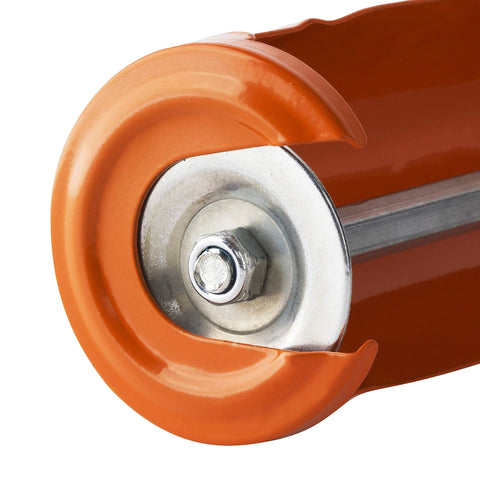 Close-up of Caulking Gun With Ten To One Thrust Ratio No Drip Design For Precise Bead Control showing the thrust rod component.