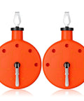 Two Pack 100 Ft Chalk Line Tool Reels Set With Portable PP Case Bright Orange For Construction Woodworking Decoration And Bricklaying
