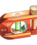 Compact 2.5 inch no-dog conduit bending level with 1 vial and ACCU-BEND design, aluminum body with orange finish, side view