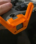 DJI Neo 2 Antenna Protective Cover Orange Rugged Precision Fit Drone Accessory With Snap On Installation For Enhanced Antenna Protection Weatherproof Shield Safe Flights In Harsh Environments shown attached to a drone