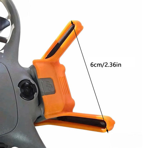 Close-up of an orange DJI Neo 2 Antenna Protective Cover installed on a drone, showcasing its precision fit and rugged design.