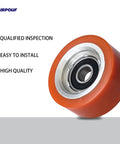 Orange Drum Roller Bearing Replacement For Alliance Huebsch IPSO Dryers with text 'Qualified Inspection, Easy to Install, High Quality'