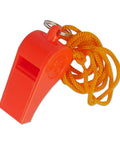 Orange whistle with yellow lanyard, part of 72 Hour Emergency Go Bag For One Person 3 Day Survival Kit With First Aid Kit