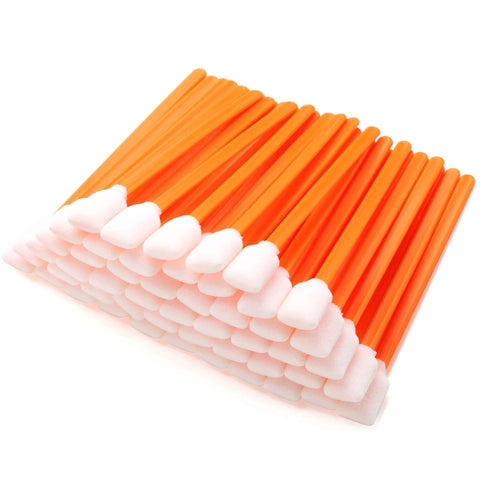 Large Rectangular Foam Cleaning Swab Sticks 5.25 Inch Orange Pack of 200 for Inkjet Printer Heads and Electronics Cleanroom Grade Nonabrasive