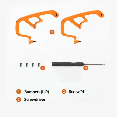 Gimbal Guard And Bumper For Avata 2 FPV Drone, Aluminum Alloy Protection Bar, Lightweight Durable Shield In Orange with screws and screwdriver