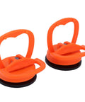 Two Pack Glass Sucker Vacuum Lifters For Home Use, orange suction cups for lifting glass, tiles, and screens.