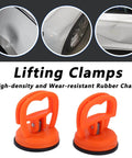 Two Pack Glass Sucker Vacuum Lifters For Home Use, orange suction cups with high-density rubber chassis for lifting glass and tiles